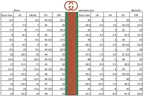 gucci size chart shoe